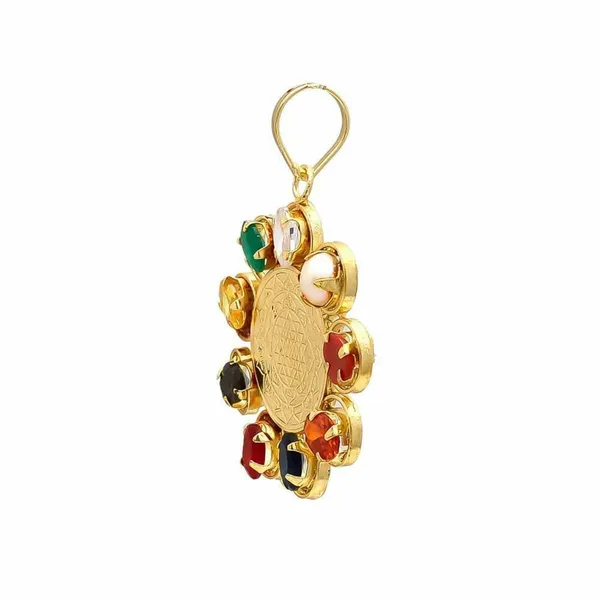 Navratan_9_Gemstone_Shree_Yantra_/_Shree_Laxmi_Yantra_Color_Full_Pendant_Astrological_Purpose_Good_Luck,_Good_Health,_Good_Wealth_For_Men_And_Women