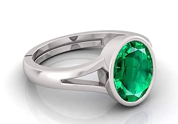 Panna_Emerald_Gemstone_Brass_Metal_Adjustable_Ring_Astrological_Purpose_For_Unisex