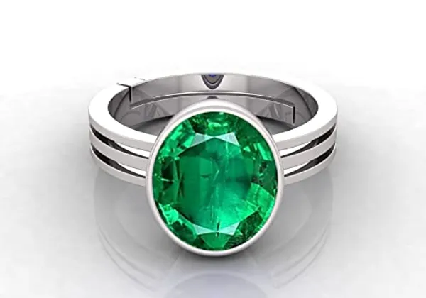Panna_Emerald_Gemstone_Brass_Metal_Adjustable_Ring_Astrological_Purpose_For_Unisex