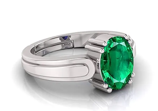 Panna_Emerald_Gemstone_Brass_Metal_Adjustable_Ring_Astrological_Purpose_For_Unisex