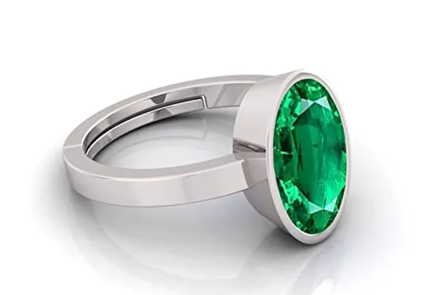 Panna_Emerald_Gemstone_Brass_Metal_Adjustable_Ring_Astrological_Purpose_For_Unisex