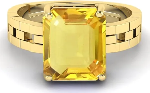Yellow_Sapphire_Pukhraj_Gemstone_Brass_Metal_Adjustable_Ring_Astrological_Purpose_For_Unisex