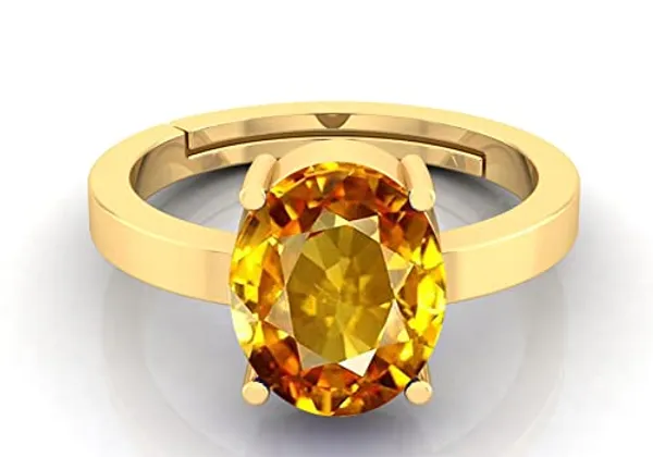 Yellow_Sapphire_Pukhraj_Gemstone_Brass_Metal_Adjustable_Ring_Astrological_Purpose_For_Unisex