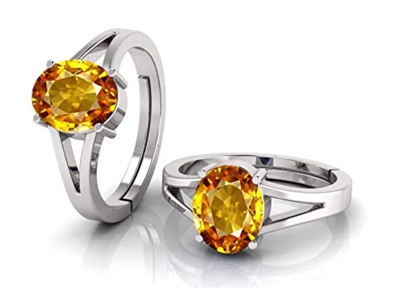 Yellow_Sapphire_Pukhraj_Gemstone_Brass_Metal_Adjustable_Ring_Astrological_Purpose_For_Unisex