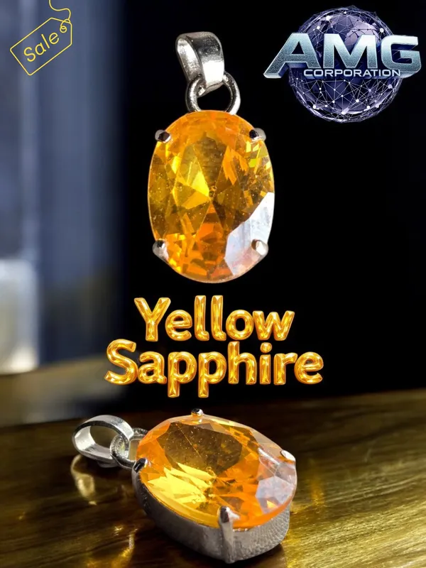 Yellow_Sapphire_Pukhraj_Gemstone_Brass_Metal__Pendant_Astrological_Purpose_For_Unisex