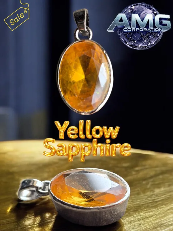 Yellow_Sapphire_Pukhraj_Gemstone_Brass_Metal__Pendant_Astrological_Purpose_For_Unisex