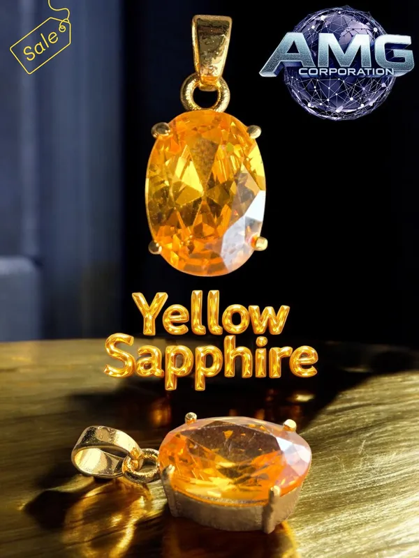Yellow_Sapphire_Pukhraj_Gemstone_Brass_Metal__Pendant_Astrological_Purpose_For_Unisex