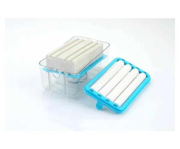 Blue_&_Transparent_Plastic_2-In-1_Portable_Soap_Dish_&_Soap_Dispenser_With_Roller_And_Drain_Holes