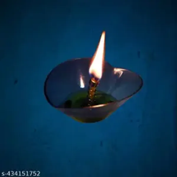 Set_Of_2_Green_&_Transparent_Gpps_Plastic_Traditional_Refection_Led_Water_Diya
