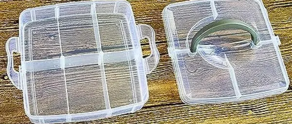 White_Plastic_3_Layers_18_Grid_Plastic_Transparent_Storage_Box