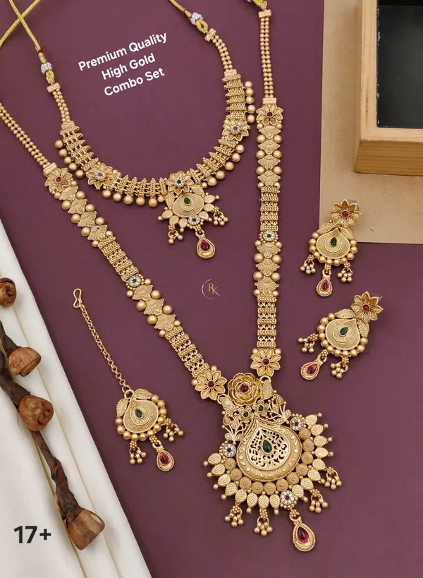 Gold_Plated_Necklace_Premium_Rajwadi_Look_Necklace_combo_set_For_Women