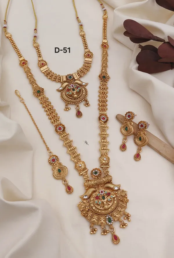 Gold_Plated_Necklace_Premium_Rajwadi_Look_Necklace_Set_Combo_For_Women