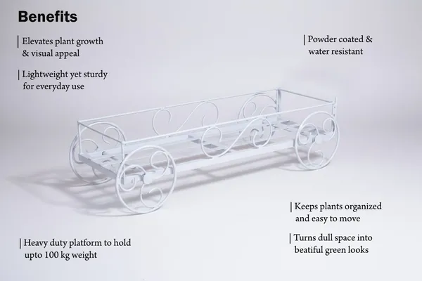 White_Metal_Rectangular_Stands__|_For_Indoor_And_Outdoor_Plants_|_With_Moving_Wheels_|_Size:(60_L_X_20_W_X_17_H_Cm)