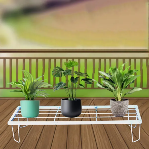 Heavy_Metal_Flower_Pot/Plant_Stand_
for_Home_Garden_Balcony_Living_Room_
Decor_24_Inches_(White-Set_of_2)