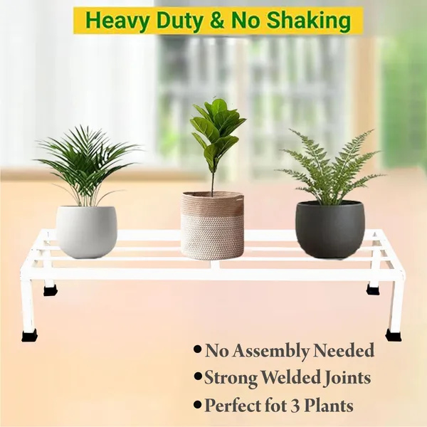 Pack_Of_2_White_Metal_Rectangular_Stand_|_For_Indoor/Outdoor_Plants_|_24_Inches