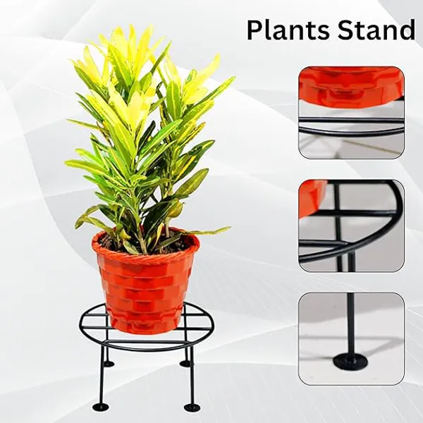 Set_Of_15_Black_Metal_Round_Flower_Pot/Plant_Stand_|_For_Home_Garden_Balcony_Living_Room_Decoration