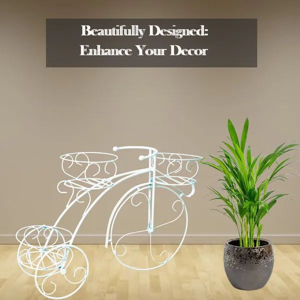 White_Cycle_Planter_Stand,_Tricycle_Plant_Holder_Ideal_|_For_Home,_Garden,_Terrace,_set_of_1