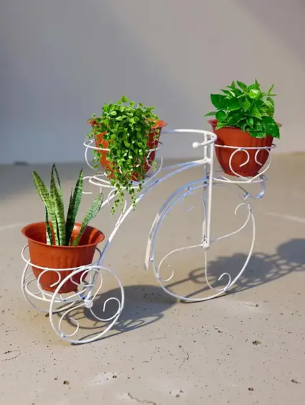 White_Cycle_Planter_Stand,_Tricycle_Plant_Holder_Ideal_|_For_Home,_Garden,_Terrace,_set_of_1
