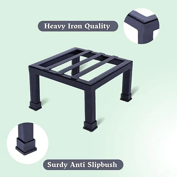 Set_Of_4_Black_Strong_Flower_Pot_/_Gamla_Square_Stand_|_For_Indoor_And_Outdoor_Plants_|_Square_Shape_Thick_And_Strong_Leg
