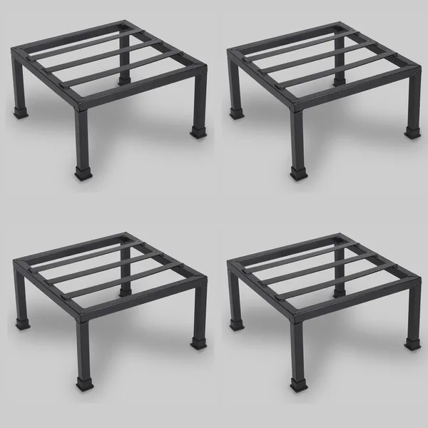 Set_Of_4_Black_Strong_Flower_Pot_/_Gamla_Square_Stand_|_For_Indoor_And_Outdoor_Plants_|_Square_Shape_Thick_And_Strong_Leg