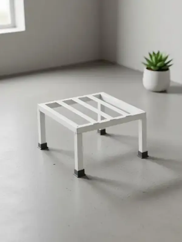 White_Strong_Flower_Pot_/_Gamla_Square_Stand_|_For_Indoor_And_Outdoor_Plants_|_Square_Shape_Thick_And_Strong_Leg