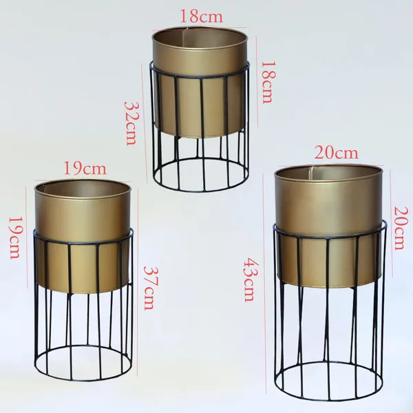 Gold_Plated_Metal_Planter_Stand_(Set_of_3)_|Suitable_for_Living_Room,_Bedroom__Decoration_|_(Gold)