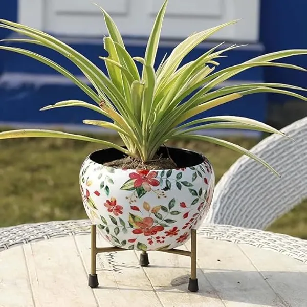 White_Decorative_Apple_Pot_With_Stand_|_For_Indoor_Plants_Rust_Free_Metal_Plant_Pots_|_For_Living_Room_And_Table_Top
