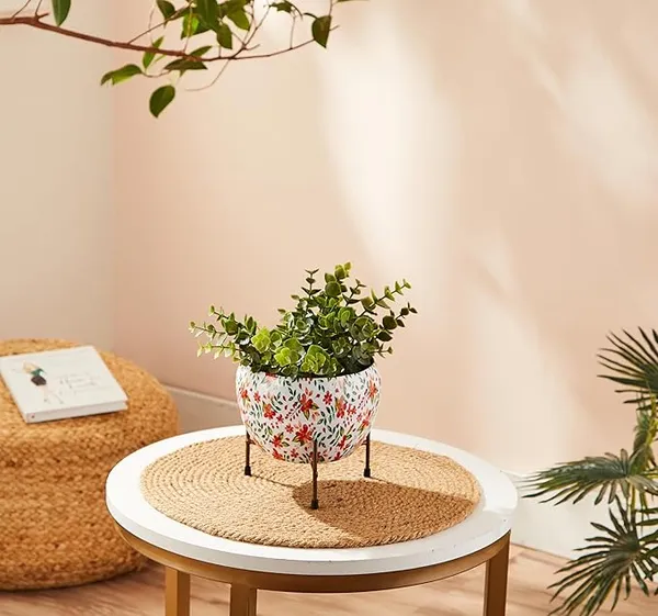 White_Decorative_Apple_Pot_With_Stand_|_For_Indoor_Plants_Rust_Free_Metal_Plant_Pots_|_For_Living_Room_And_Table_Top