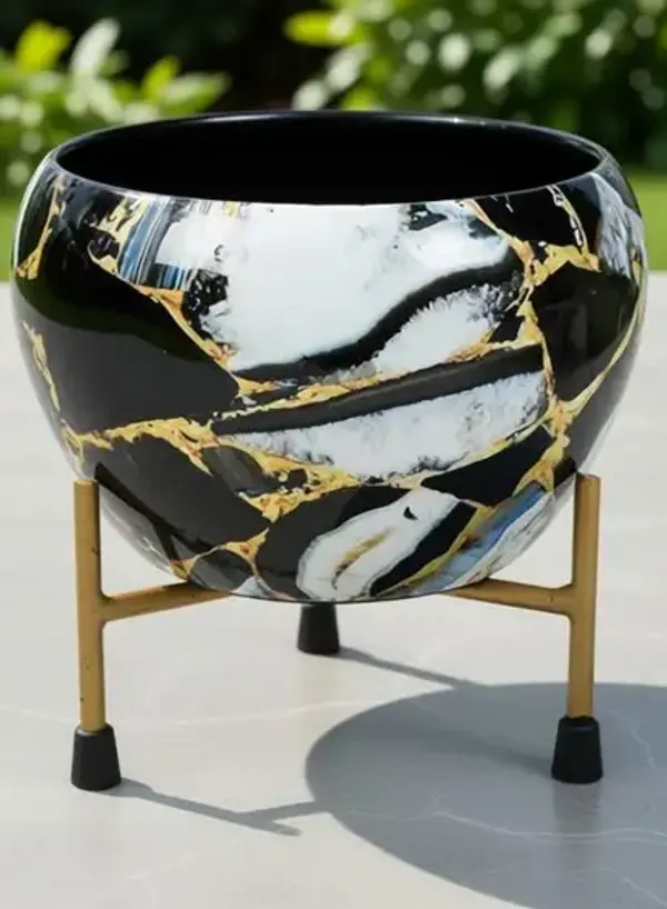 Set_of_1_Black_Metal_Apple_Pot_With_Stand_|_For_Indoor_Plants_|_Rust_Free_Decorative_Ideal_|_For_Living_Room_And_Table_Top