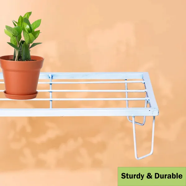 Heavy_Metal_Flower_Pot/Plant_Stand_
for_Home_Garden_Balcony_Living_Room_
Decor_24_Inches_(White-Set_of_1)