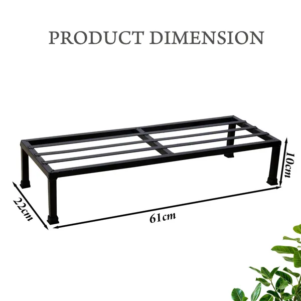 Set_Of_2_Black_Metal_Rectangular_Shape_Stand_|_For_Indoor/Outdoor_Plants_|_24_inches