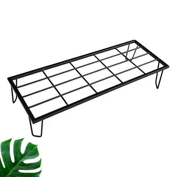 Black_Heavy_Metal_Flower_Pot/Plant_Stand__|_For_Home_Garden_Balcony_Living_Room__Decoration_24_Inches