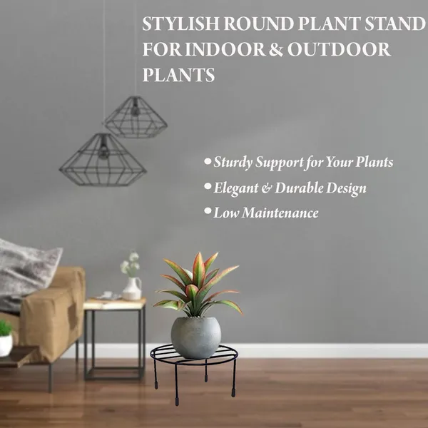 Set_Of_2_Black_Metal_Stand_|_For_Indoor_&_Outdoor_Plants_|_Anti_Rust_With_Bottom_Rubber_|_For_Balcony_Garden
