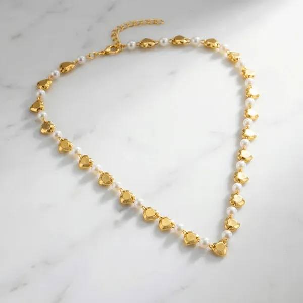 Gold_Toned_Heart_Charm_Pearl_Beaded_Necklace_for_Women