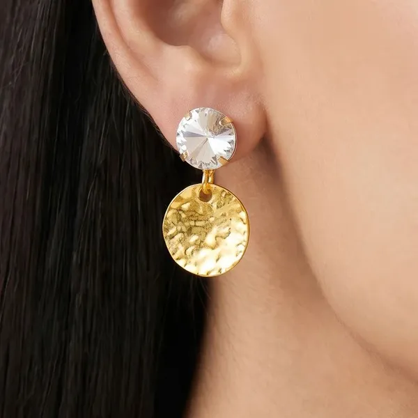 Gold_Crystal_Stud_Hammered_Disc_Drop_Earrings_for_Women