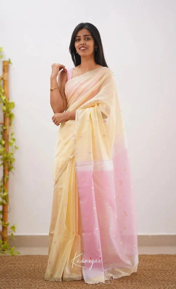Elegant_Cream_&_Pink_Soft_Lilan_Slab_Saree_with_Rich_Woven_Pallu_&_Designer_Blouse