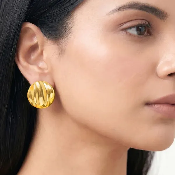 Gold_Textured_Round_Stud_Earrings_for_Women