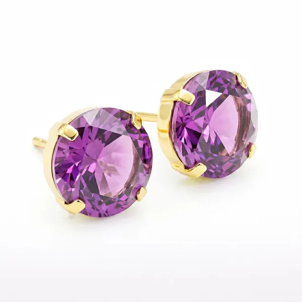 Gold_Purple_Amethyst_Round_Cut_Stud_Earrings_for_Women