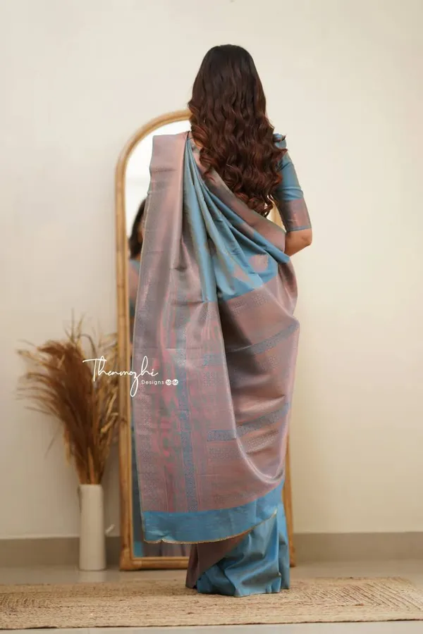 Navy_Blue_Soft_Lichi_Silk_Saree_with_Rich_Jacquard_Woven_Border_&_Designer_Pallu_|_Traditional_Party_Wear_Saree_with_Unstitched_Blouse_Piece