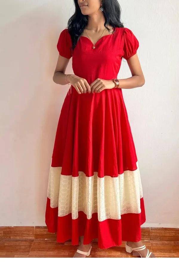 Red_Shipli_Cotton_Regular_Fit_Casual_Gown_For_Women