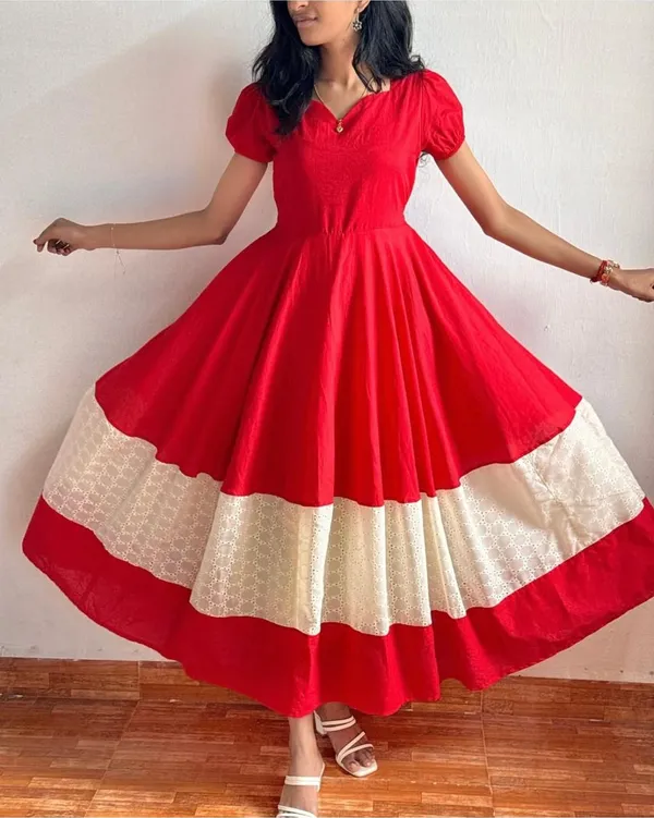 Red_Shipli_Cotton_Regular_Fit_Casual_Gown_For_Women