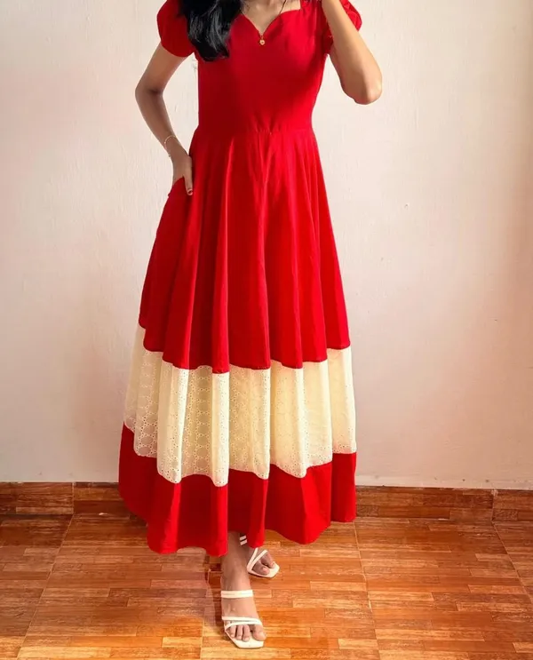 Red_Shipli_Cotton_Regular_Fit_Casual_Gown_For_Women