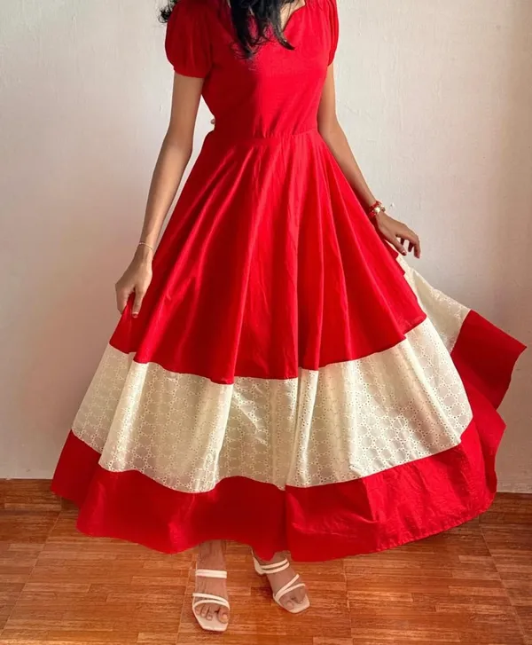 Red_Shipli_Cotton_Regular_Fit_Casual_Gown_For_Women