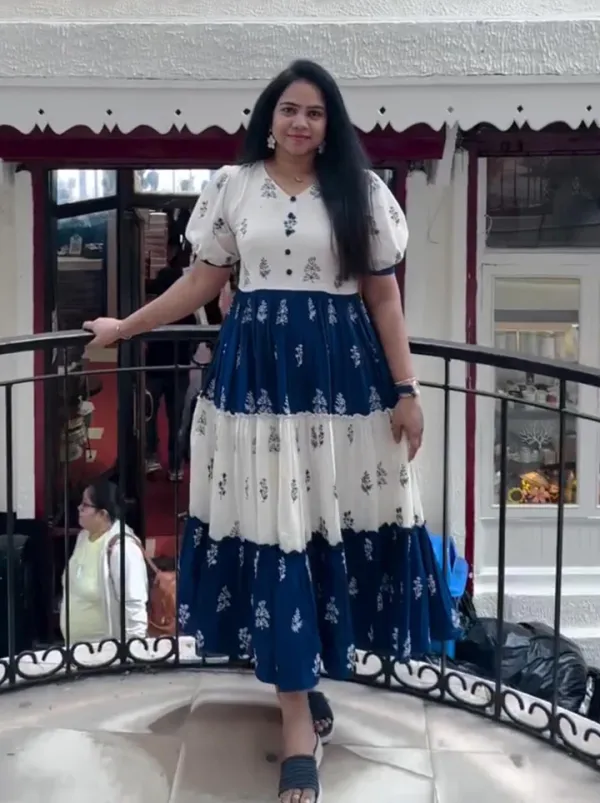 Royel_Blue_White_Gown_Print_