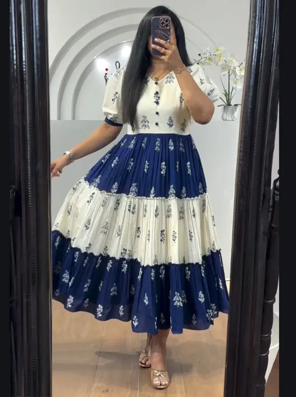 Royel_Blue_White_Gown_Print_