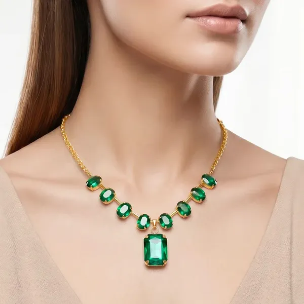 Green_Gold_Toned_Crystal_Statement_Necklace_for_Women