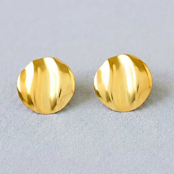 Gold_Textured_Round_Stud_Earrings_for_Women