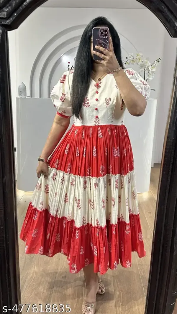 Women_Trendy_Stylish_Cotton_Printed_V_Neck_Long_Party_Wear_Gown_(White)