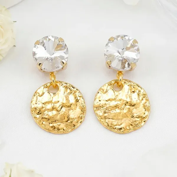 Gold_Crystal_Stud_Hammered_Disc_Drop_Earrings_for_Women