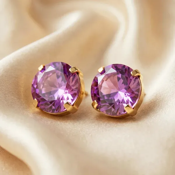 Gold_Purple_Amethyst_Round_Cut_Stud_Earrings_for_Women